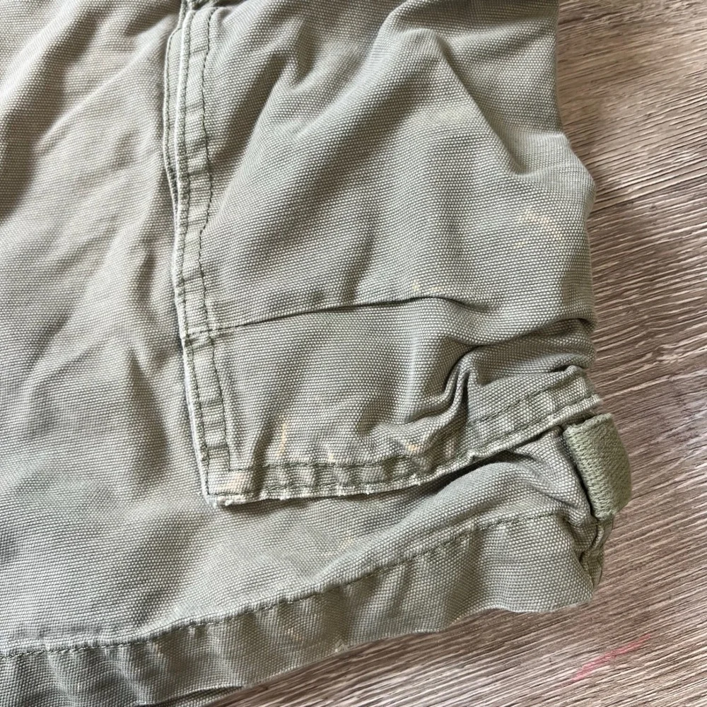 Urban Up Cargo Shorts Mens 34 Olive Green Canvas Utility Multi Pocket Gorpcore